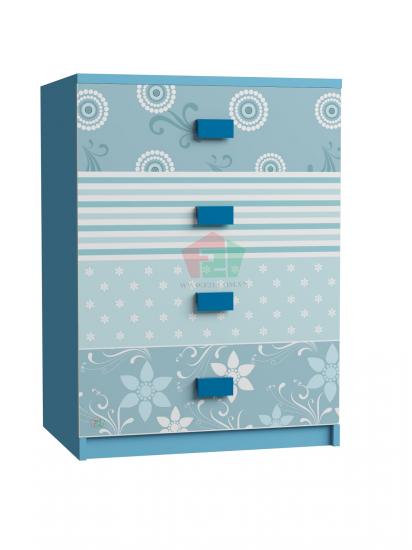 Cabinet hoa văn xanh dương