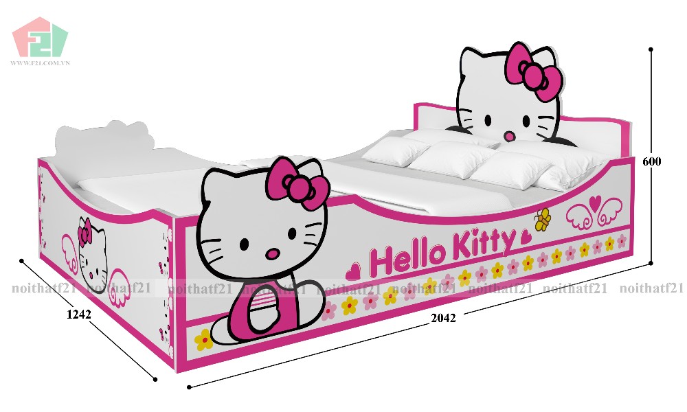 giuong don Hello Kitty 3 1M2